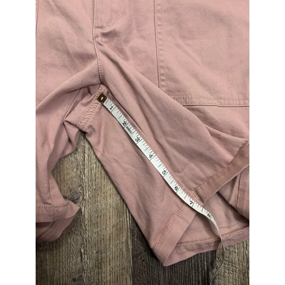 Jones New York Womens Pink Utility Shorts Size 10 Dusty Rose Cotton Blend 6in